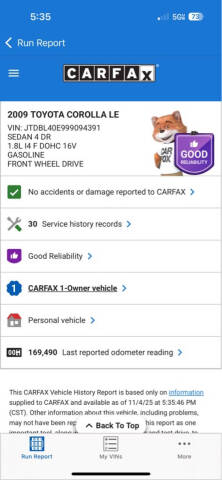 2009 Toyota Corolla LE