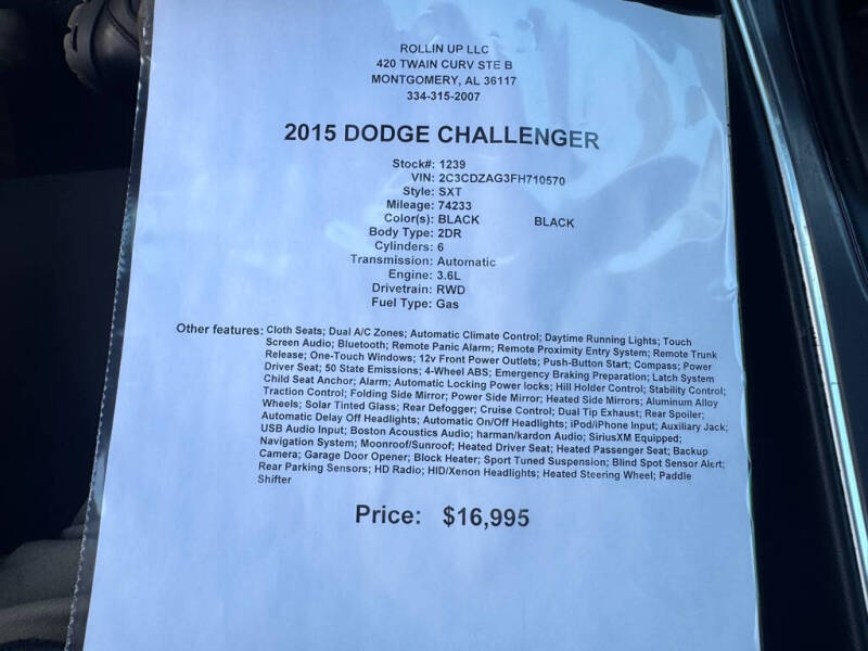 2015 Dodge Challenger SXT