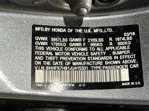 2018 Honda Civic Sport Touring