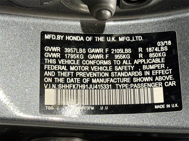 2018 Honda Civic Sport Touring