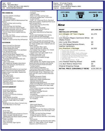 2015 Mercedes-Benz S-Class S 550 4MATIC