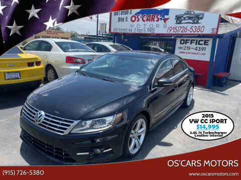 2015 Volkswagen CC for sale at Os'Cars Motors in El Paso TX