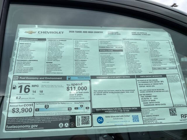 2026 Chevrolet Tahoe High Country