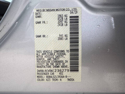 2019 Nissan Altima 2.5 SR