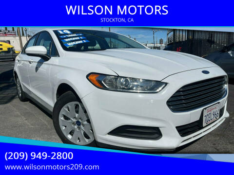 2014 Ford Fusion for sale at WILSON MOTORS in Stockton CA