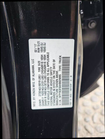 2017 Honda Ridgeline Black Edition