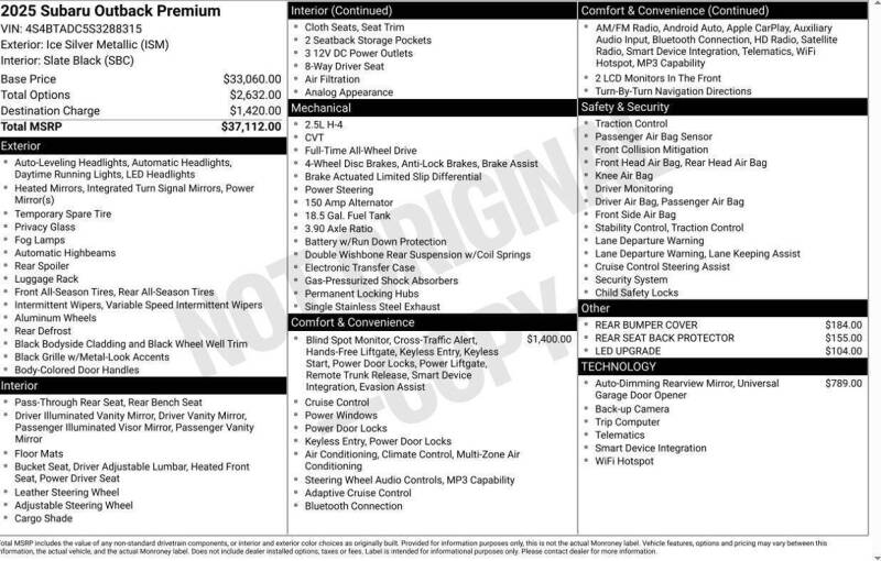 2025 Subaru Outback Premium
