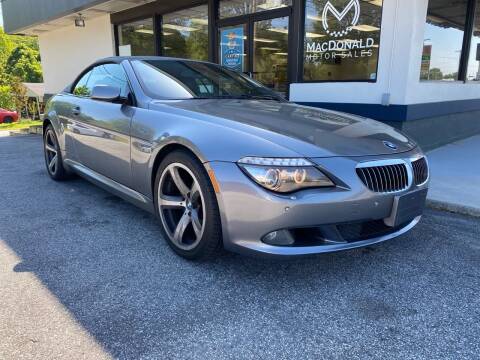 2008 BMW 6 Series for sale at MacDonald Motor Sales in High Point NC