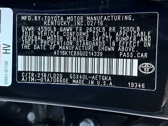 2016 Toyota Avalon XLE