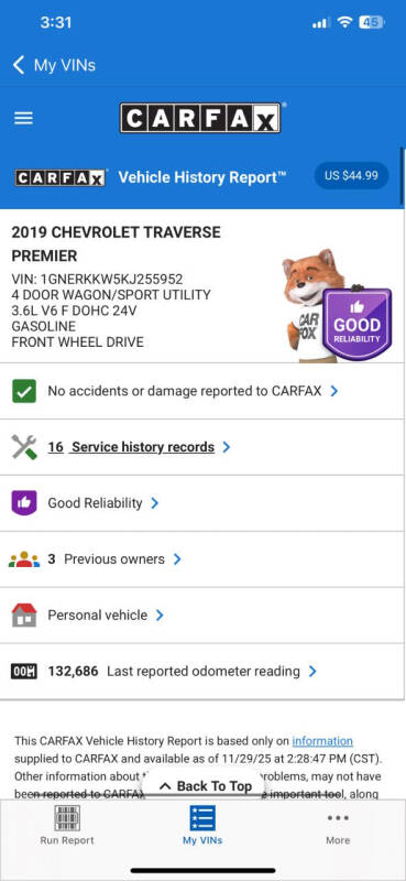 2019 Chevrolet Traverse Premier