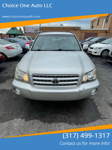 2003 Toyota Highlander for sale at Choice One Auto LLC in Beech Grove IN