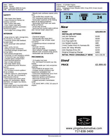 2003 Honda Element EX