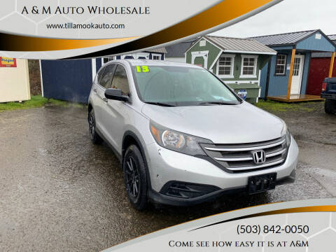 2013 Honda CR-V for sale at A & M Auto Wholesale in Tillamook OR