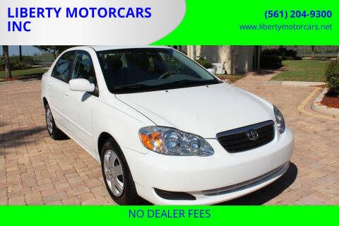 2005 Toyota Corolla for sale at LIBERTY MOTORCARS INC in Royal Palm Beach FL