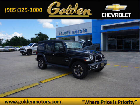 2018 Jeep Wrangler Unlimited for sale at GOLDEN MOTORS in Cut Off LA