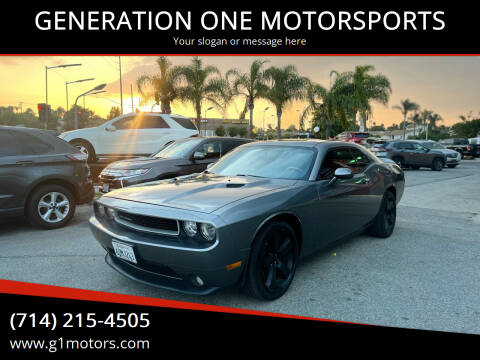 2012 Dodge Challenger for sale at GENERATION ONE MOTORSPORTS in La Habra CA