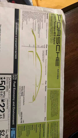 2022 Porsche Panamera 4S E-Hybrid