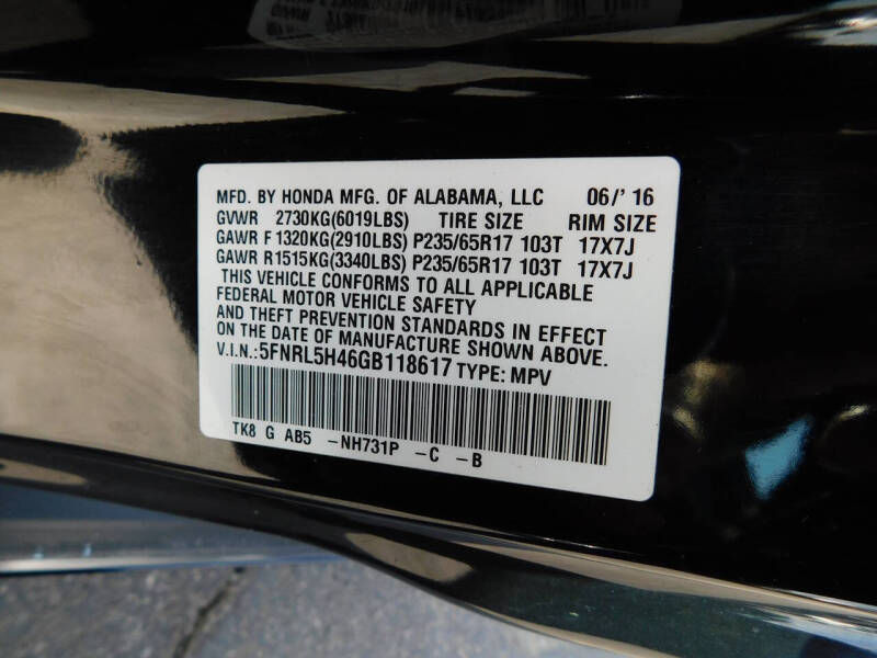 2016 Honda Odyssey EX