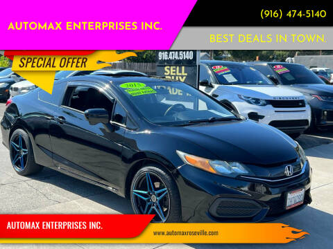 2015 Honda Civic for sale at AUTOMAX ENTERPRISES INC. in Roseville CA