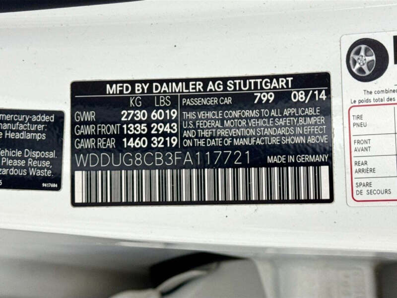 2015 Mercedes-Benz S-Class S 550