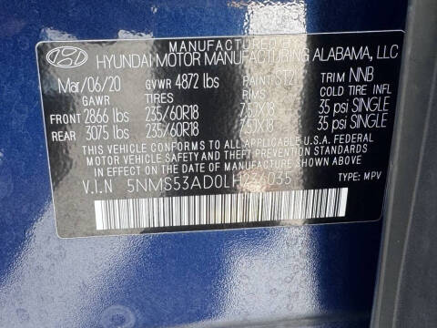 2020 Hyundai Santa Fe Limited