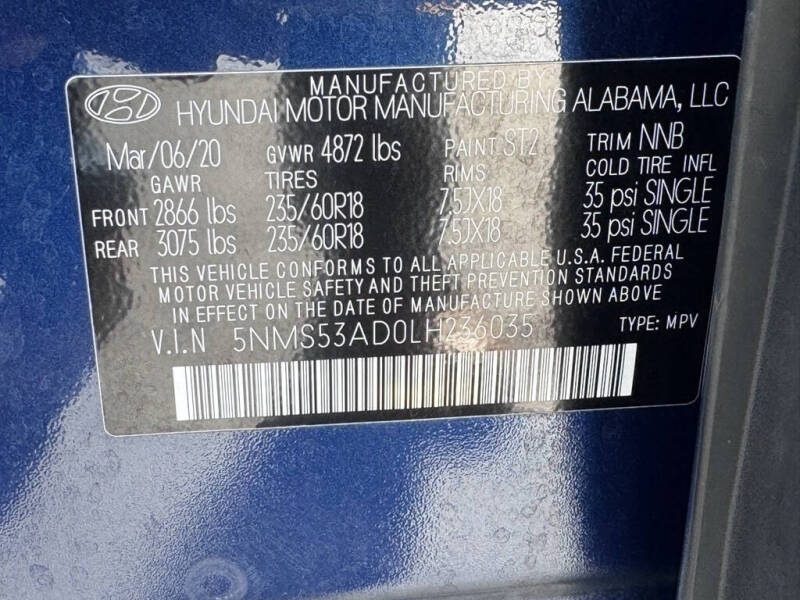 2020 Hyundai Santa Fe Limited