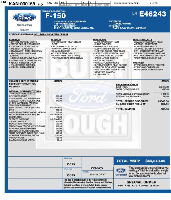 2020 Ford F-150