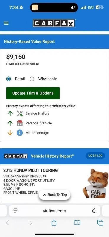 2013 Honda Pilot Touring