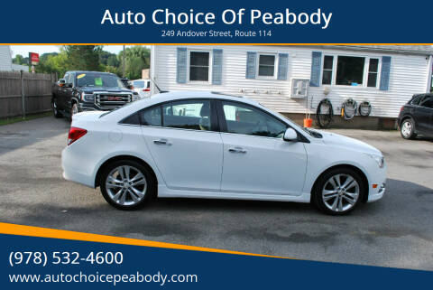 2014 Chevrolet Cruze for sale at Auto Choice Of Peabody in Peabody MA