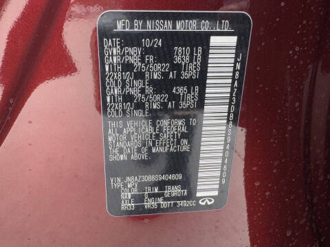 2025 Infiniti QX80 Sensory