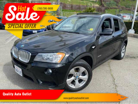 2012 BMW X3 for sale at Quality Auto Outlet in Vista CA
