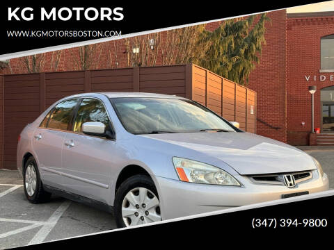 2004 Honda Accord for sale at KG MOTORS in West Newton MA