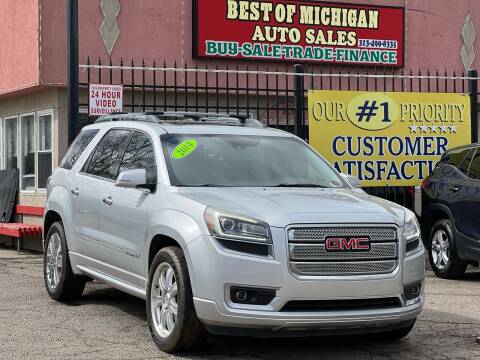 2014 GMC Acadia for sale at Best of Michigan Auto Sales in Detroit MI