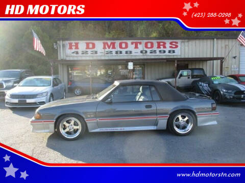1987 Ford Mustang for sale at HD MOTORS in Kingsport TN