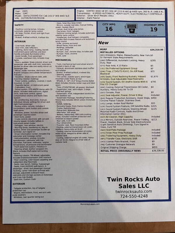 2005 GMC Sierra 2500HD SLE