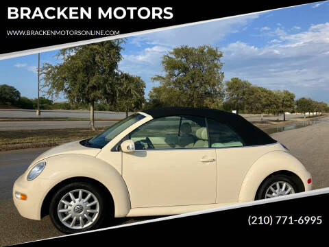 2004 Volkswagen New Beetle Convertible for sale at BRACKEN MOTORS in San Antonio TX