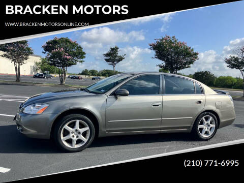 2002 Nissan Altima for sale at BRACKEN MOTORS in San Antonio TX