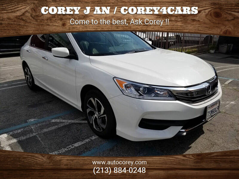 2016 Honda Accord for sale at WWW.COREY4CARS.COM / COREY J AN in Los Angeles CA