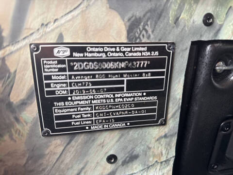 2019 Argo AVENGER 800 HUNT MASTER