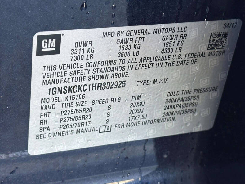 2017 Chevrolet Tahoe Premier