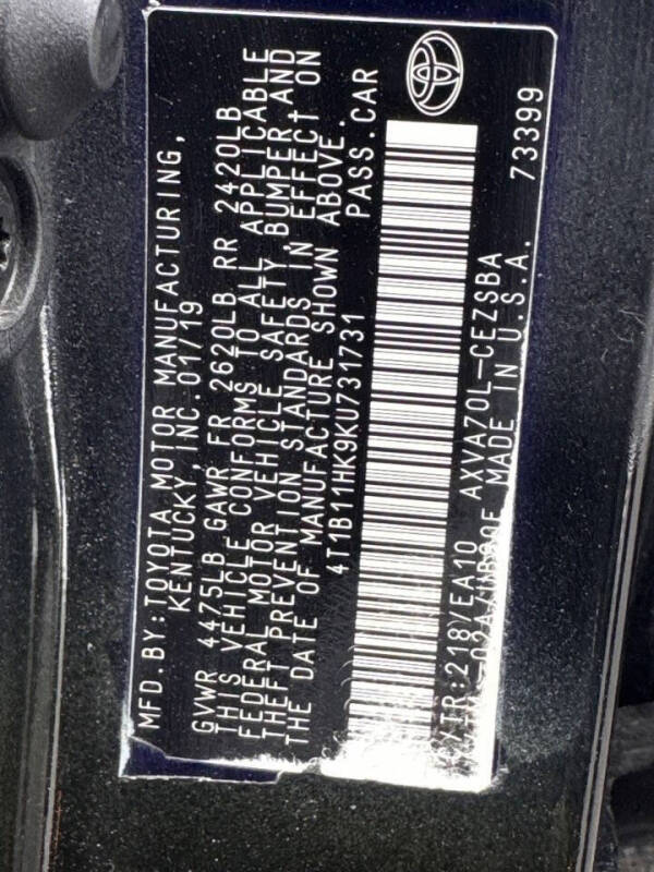 2019 Toyota Camry SE