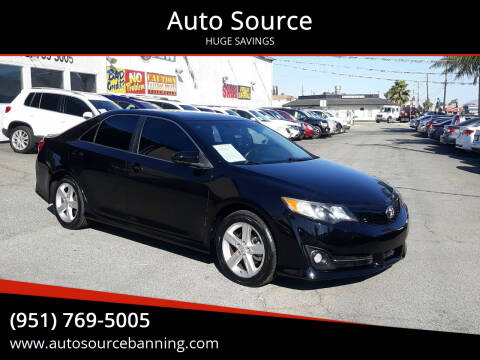 2014 Toyota Camry for sale at Auto Source in Banning CA