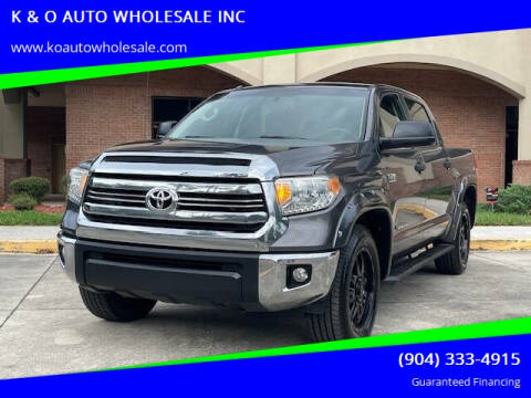 2016 Toyota Tundra for sale at K & O AUTO WHOLESALE INC in Jacksonville FL