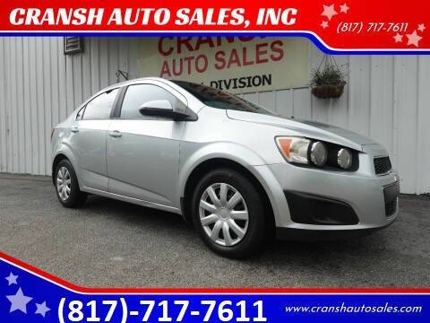 2013 Chevrolet Sonic for sale at CRANSH AUTO SALES, INC in Arlington TX