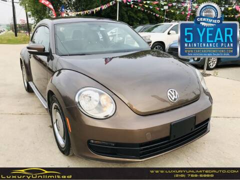 2012 Volkswagen Beetle for sale at LUXURY UNLIMITED AUTO SALES in San Antonio TX