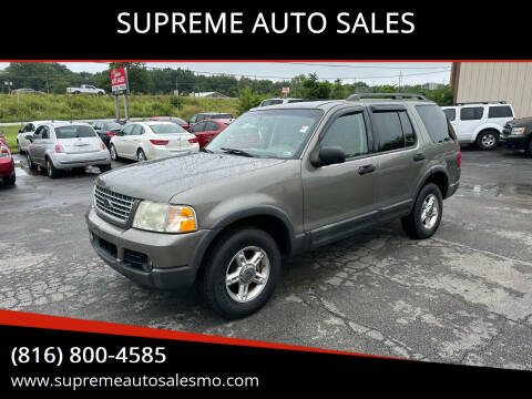 2003 Ford Explorer for sale at SUPREME AUTO SALES in Grandview MO