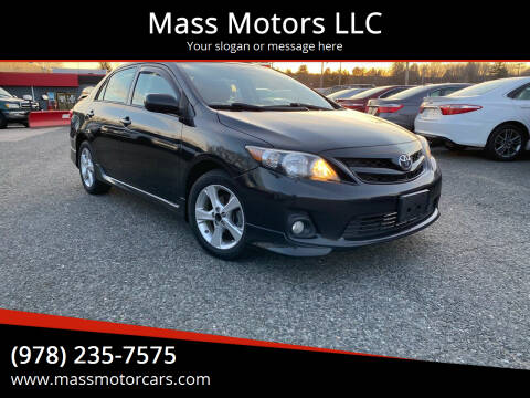 2012 Toyota Corolla for sale at Mass Motors LLC in Worcester MA