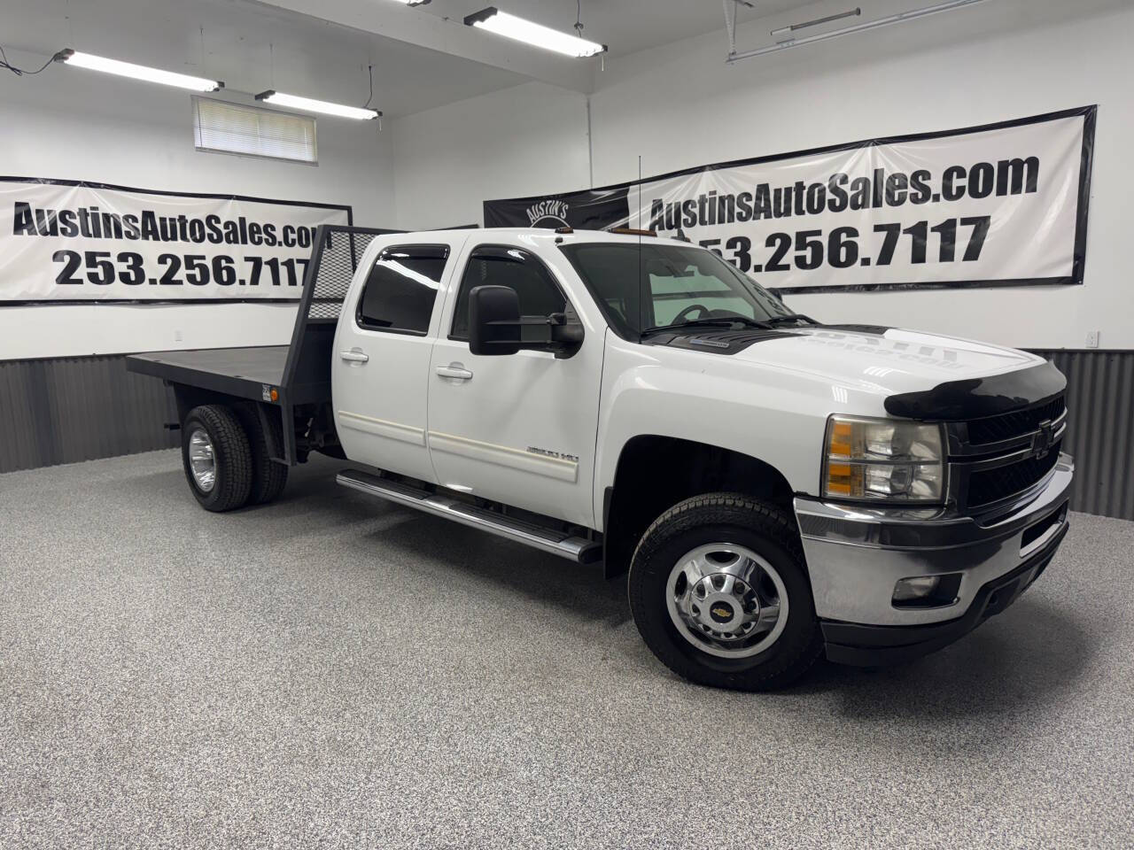 White 2011 Chevrolet Silverado 3500HD LTZ 1