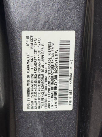 2016 Honda Odyssey EX