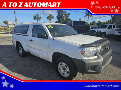 2013 Toyota Tacoma for sale at A TO Z  AUTOMART - A TO Z AUTOMART in West Palm Beach FL